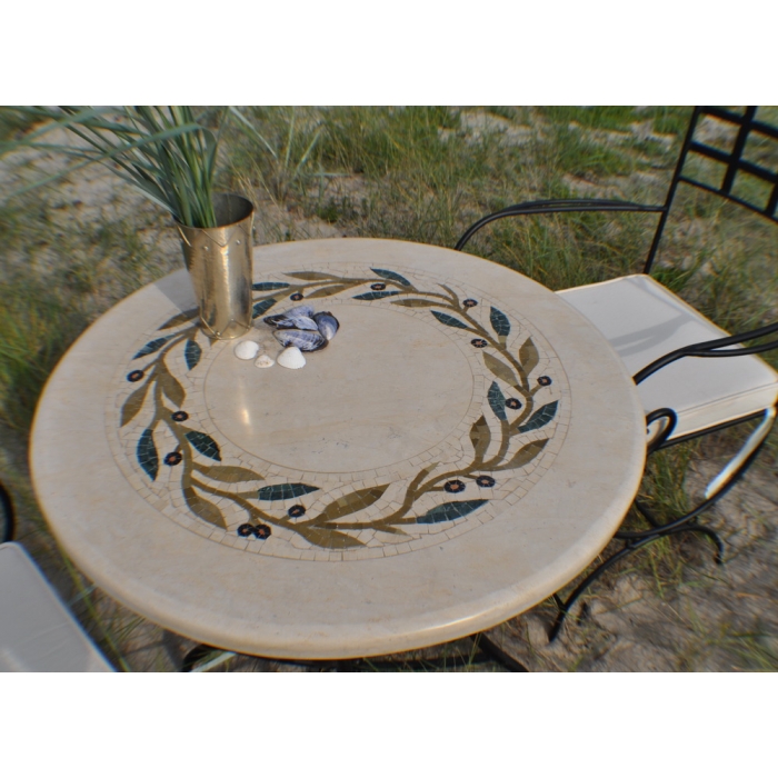 Marmortisch rund, 70 cm