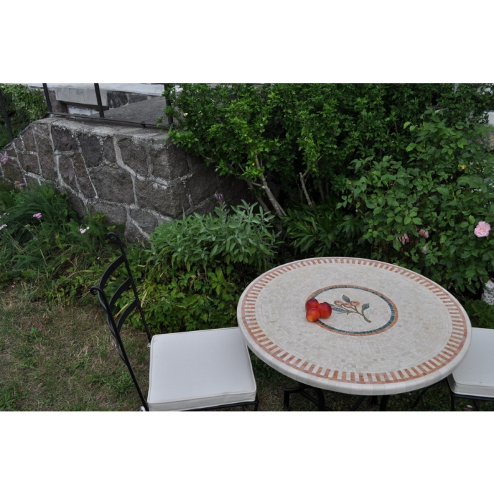 Marmortisch rund, 70 cm