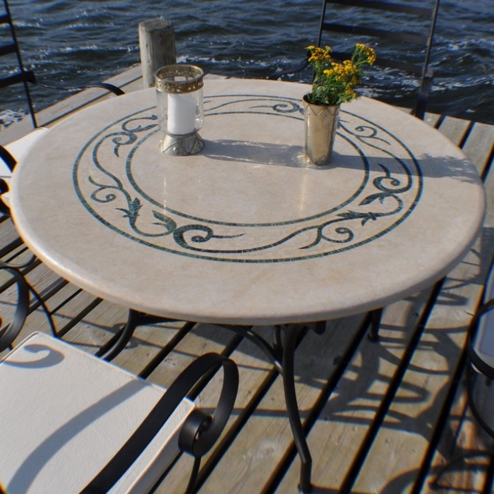 Marmortisch rund, 115 cm