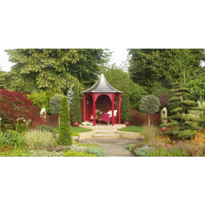 Englisches Gartenhaus Wohnen im Garten Impression