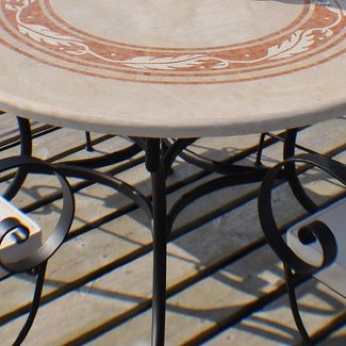 Marmortisch oval, 140/85 cm