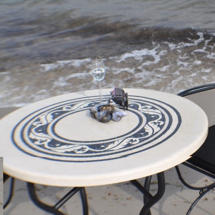 Marmortisch rund, 90 cm